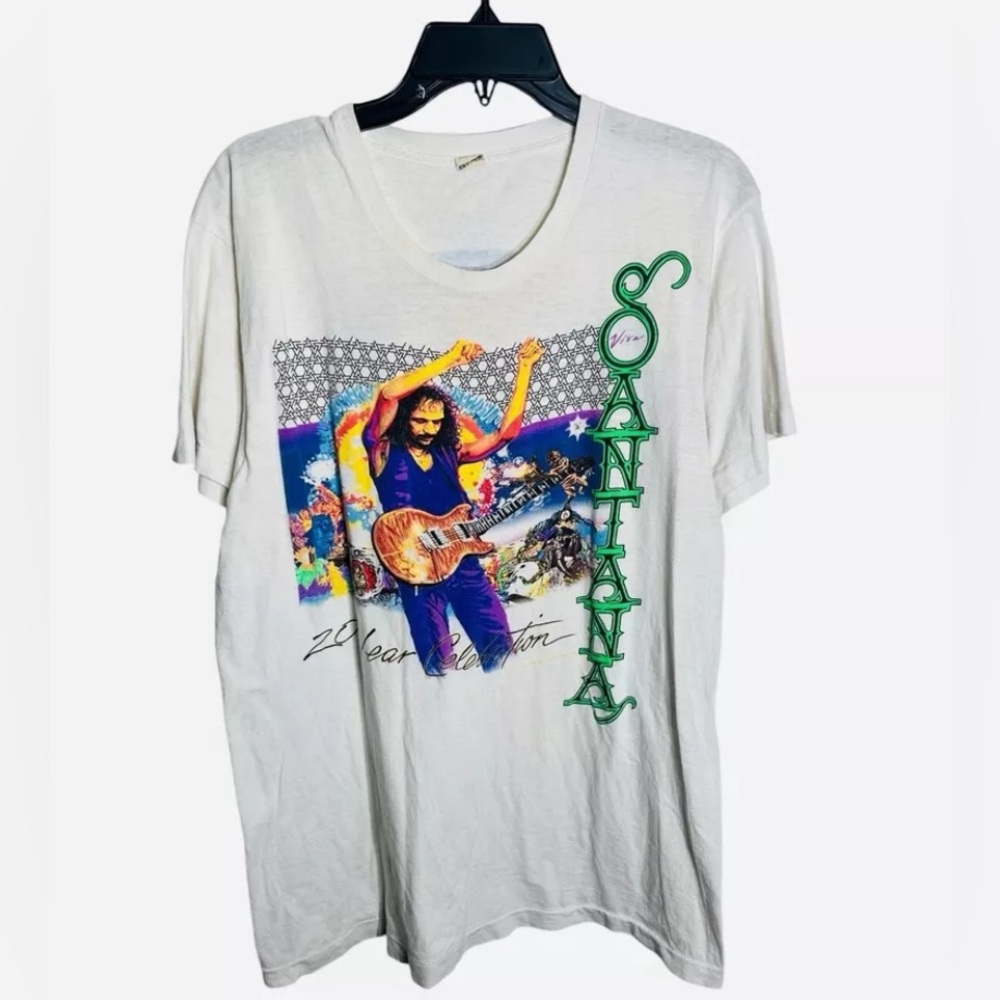 Santana viva 20 years celebration 1988 Rare Concert T-Shirt men XL